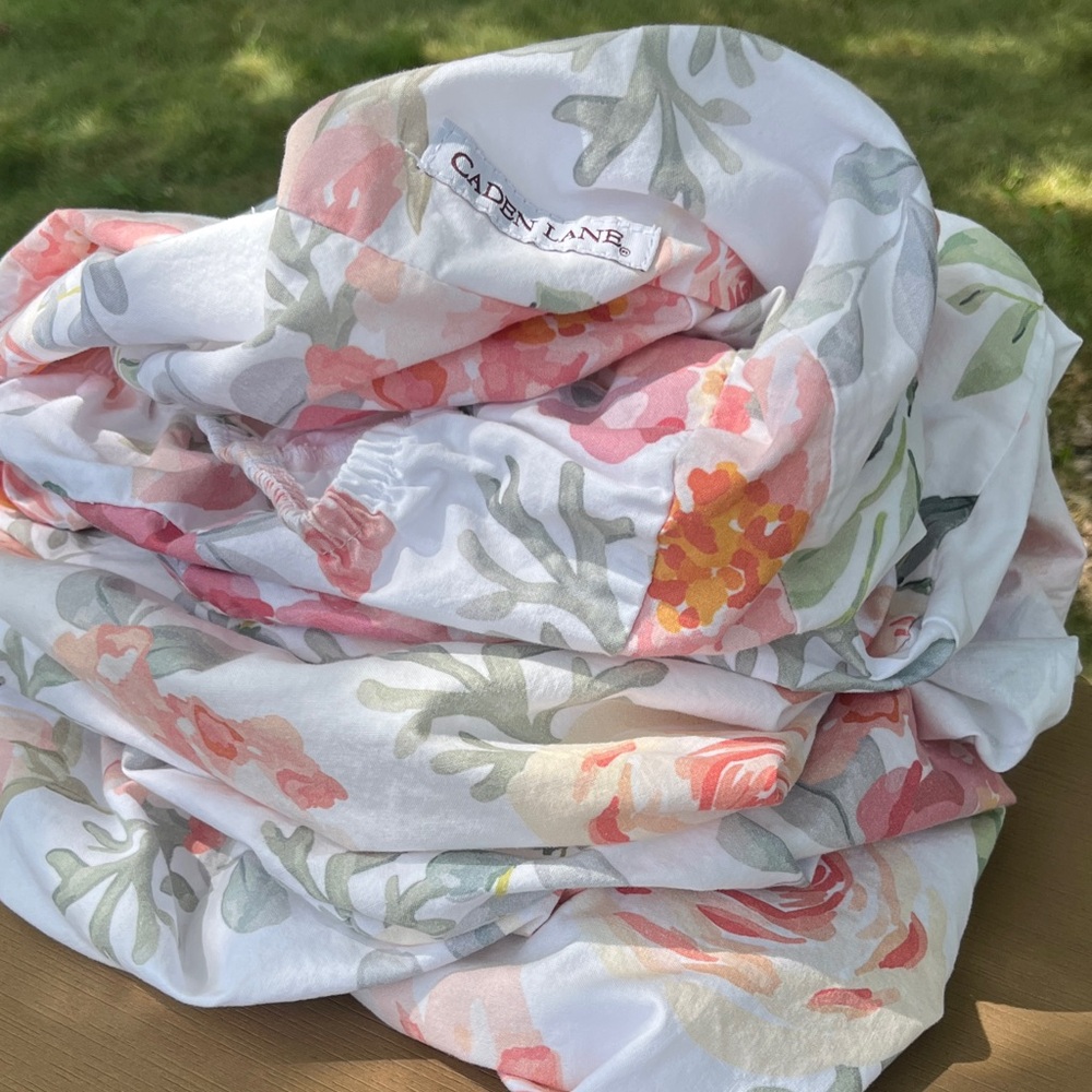 Caden Lane Pastel Floral Blanket
